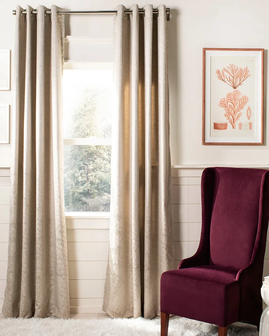 Betra Window Curtain Panel - Beige, Polyester