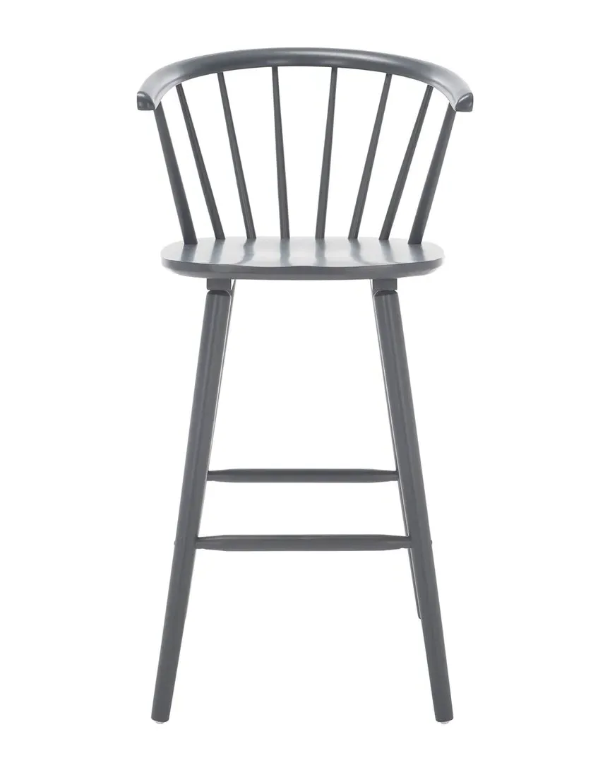 Blanchard Set of 2 Bar Stools - Grey, Rubber Wood