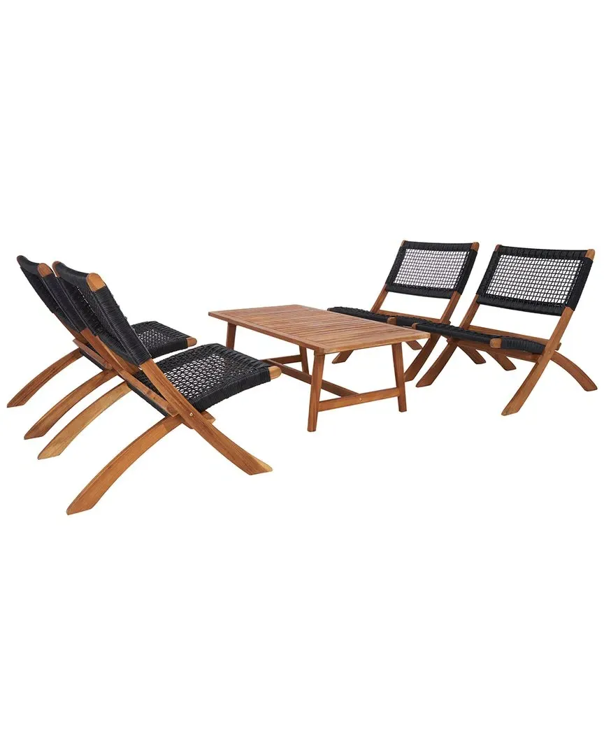 Blaze 5-Piece Coffee Set - Natural, Acacia Wood