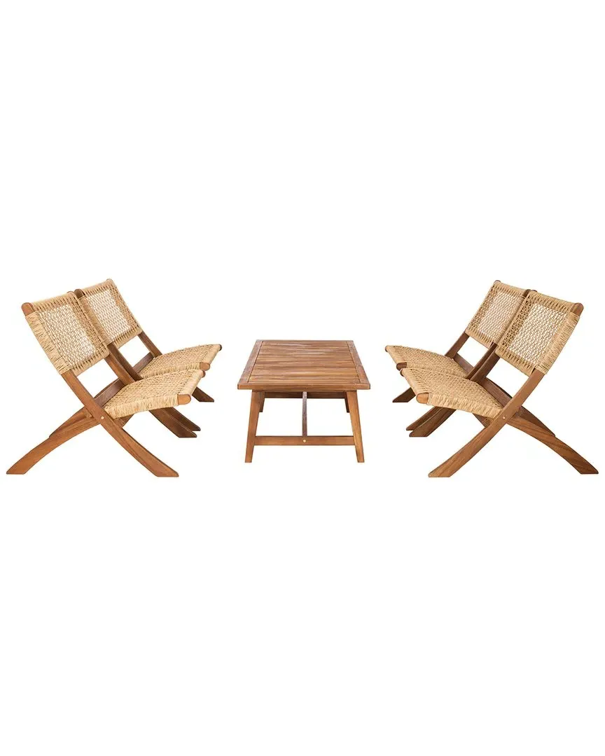 Blaze Outdoor 5pc Coffee Table Set - Natural, Acacia image