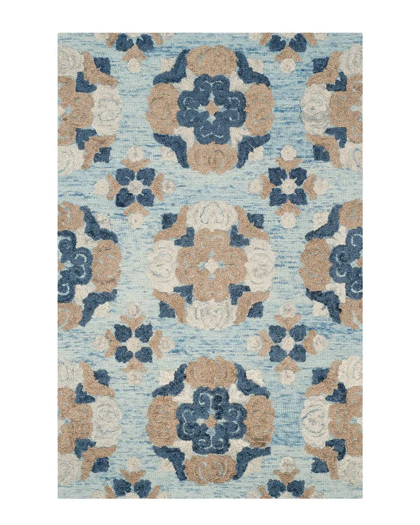 Blossom Hand-Tufted Rug - Blue, Wool