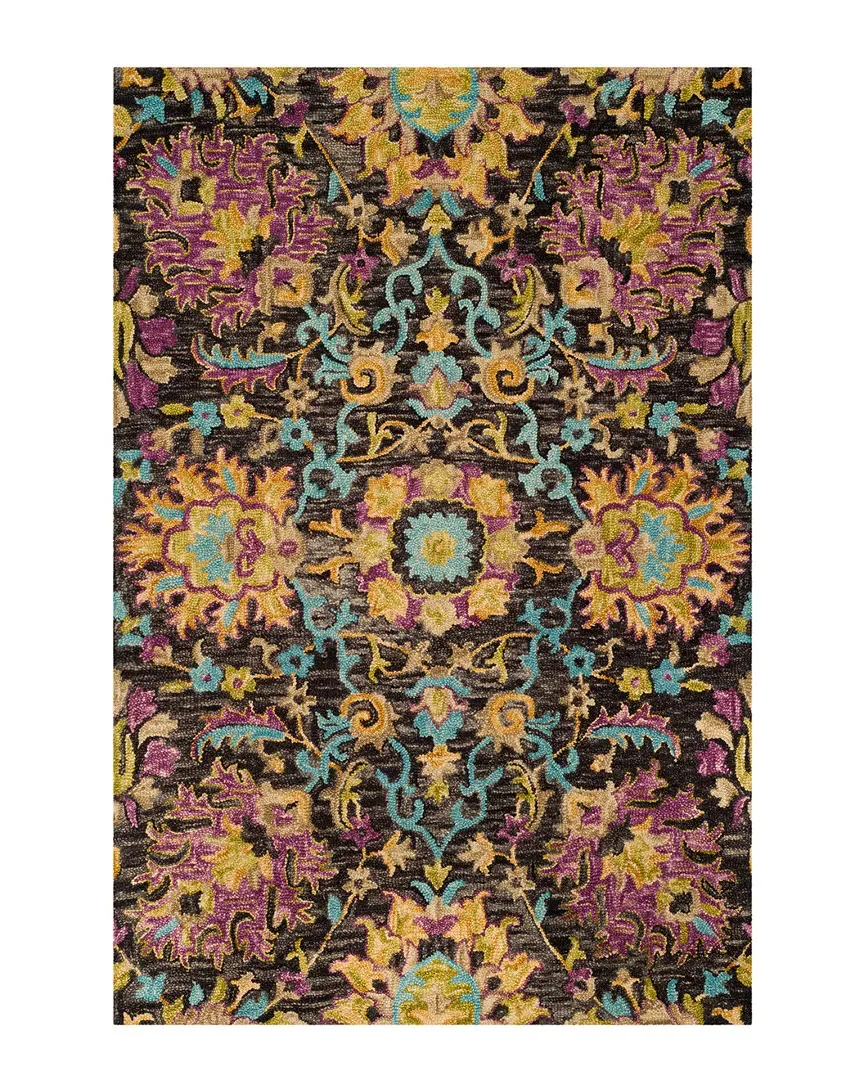 Blossom Hand-Tufted Rug - Charcoal, Wool