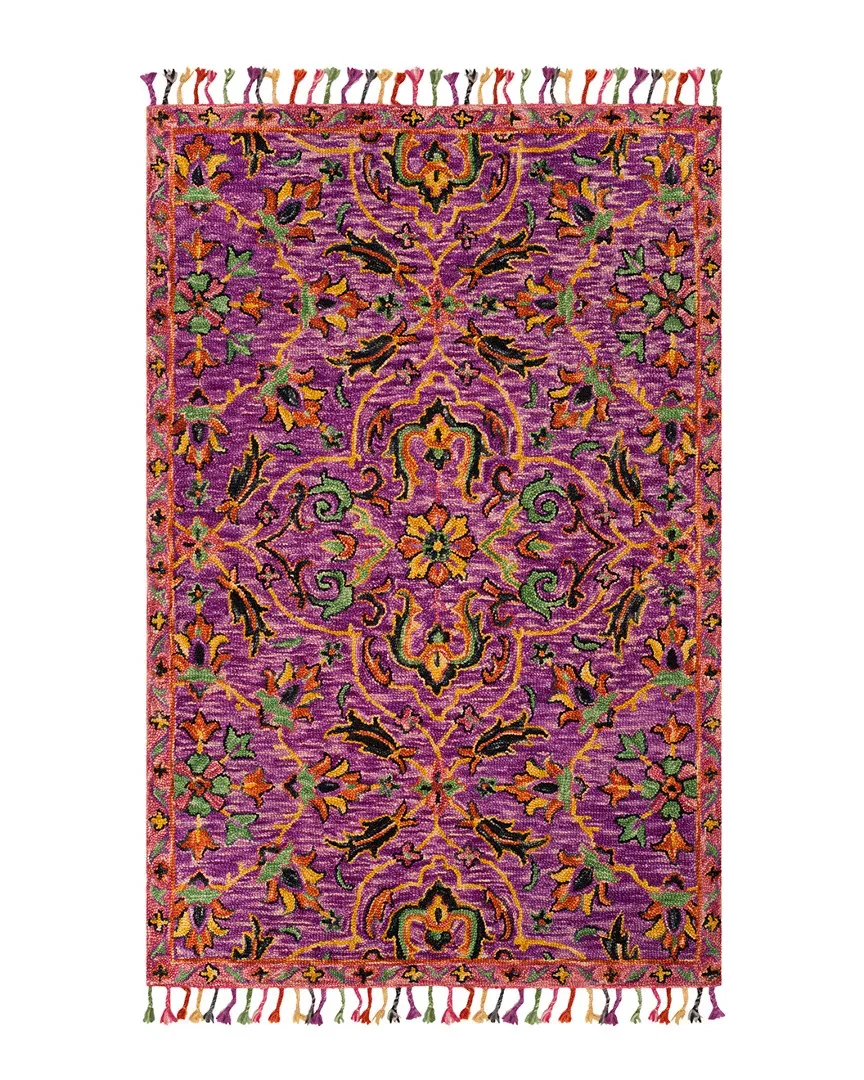 Blossom Hand-Tufted Rug - Purple, Wool