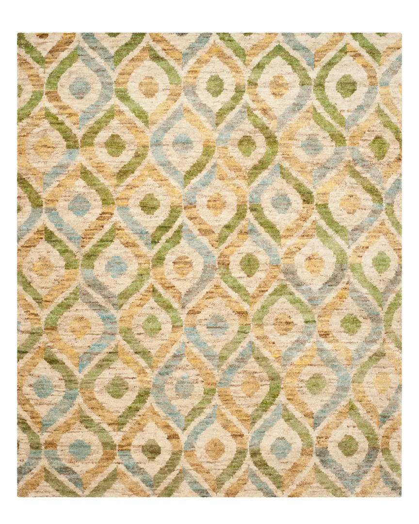 Bohemian Hand-Knotted Rug - Bleach, Jute