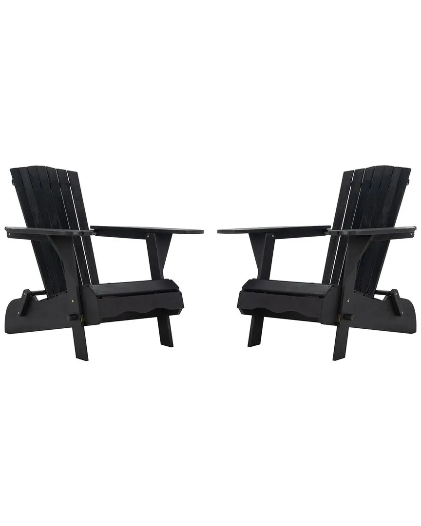 Breetel Set of 2 Adirondack Chairs - Black, Eucalyptus image