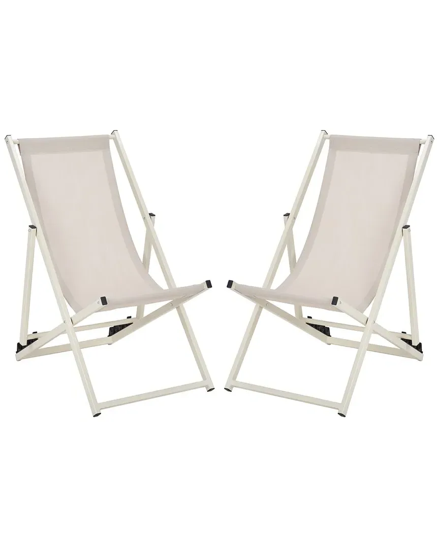 Breslin Set of 2 Sling Chairs - Beige image