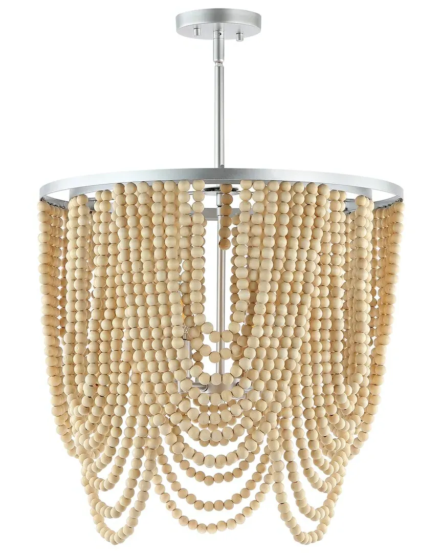 Bressi Extendable Chandelier - Silver, Wood image