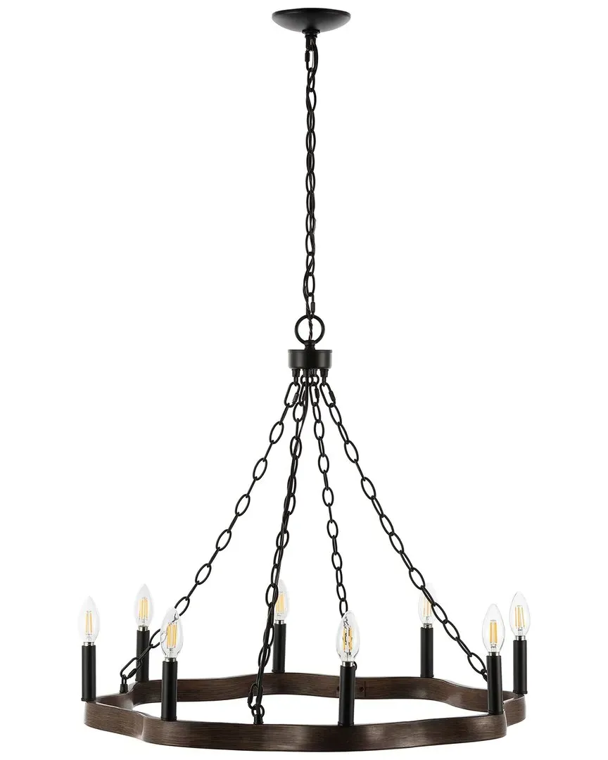 Brookville 8-Light 28in Ring Chandelier - Black, Iron image