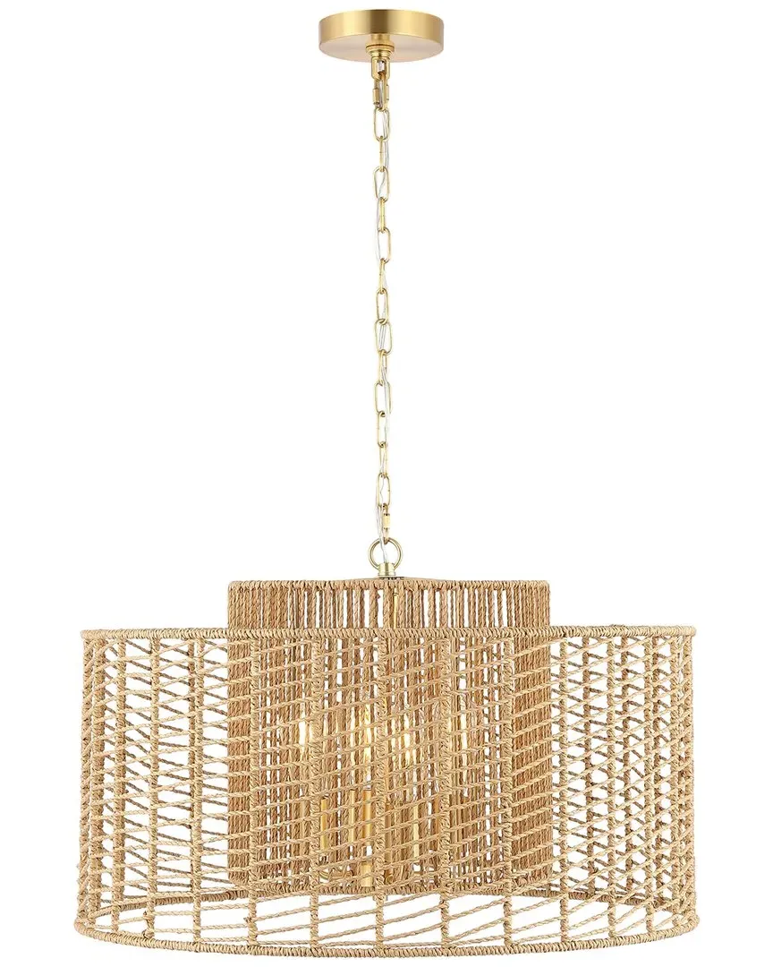Brynora 4-Light Pendant - Natural, Brass Gold