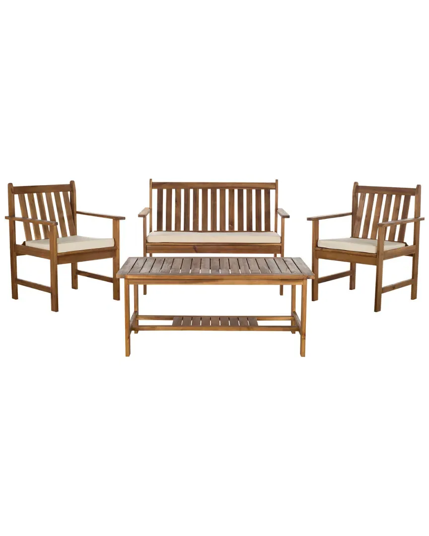 Burbank 4-Piece Outdoor Set - Natural, Acacia