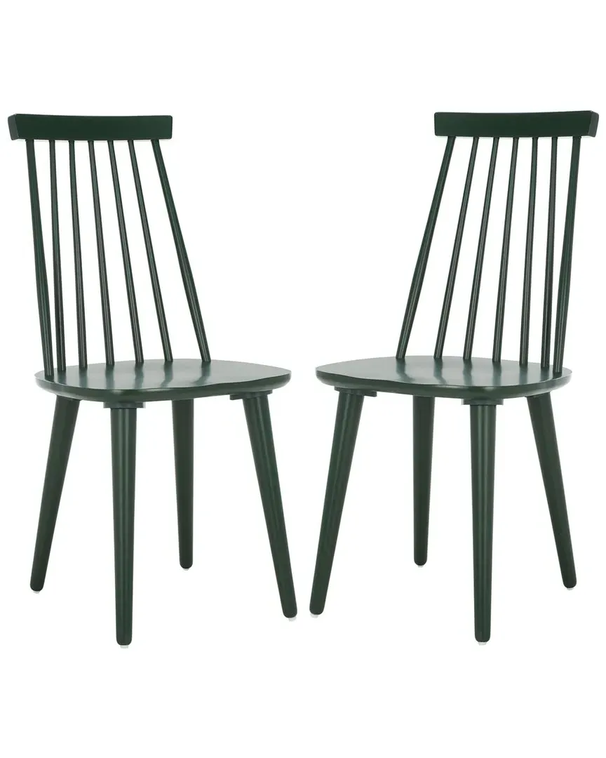 Burris Side Chair - Green, Rubberwood