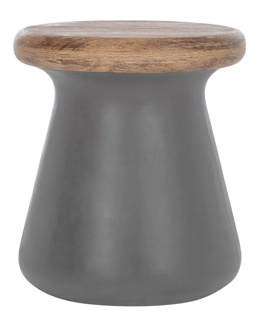 Button Round Accent Table - Dark Grey, Concrete