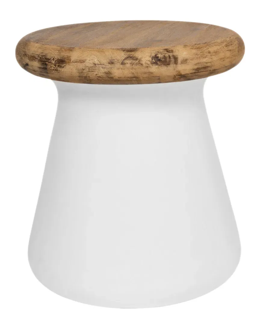Button Round Accent Table - Ivory, Concrete