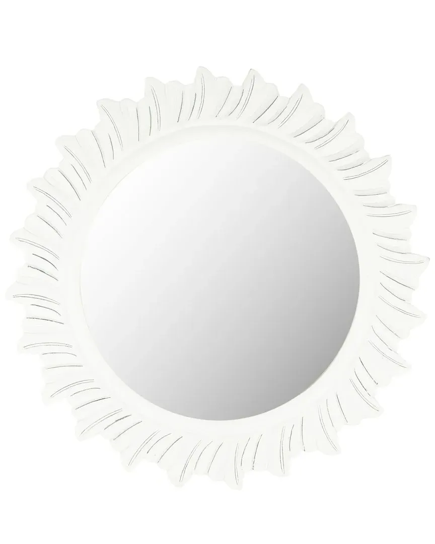 By The Sea Round Mirror - Antique White image