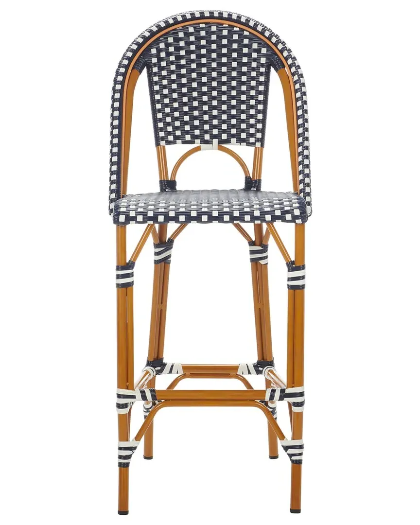 California Outdoor Bar Stool - Navy, Wicker image