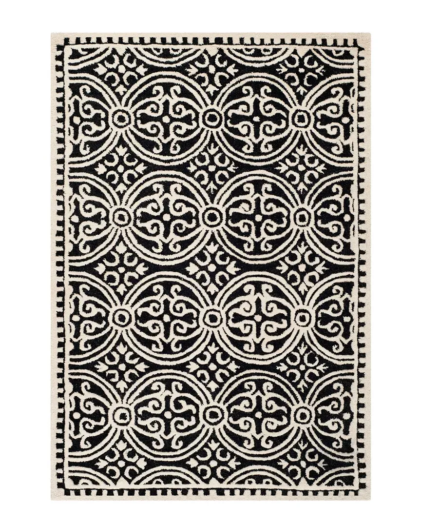 Cambridge Hand-Tufted Rug - Black, Wool