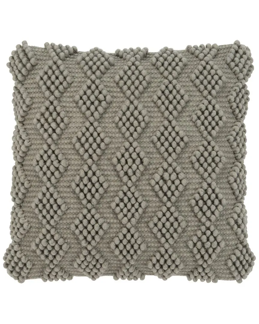 Camie Wool-Blend Pillow - Light Grey