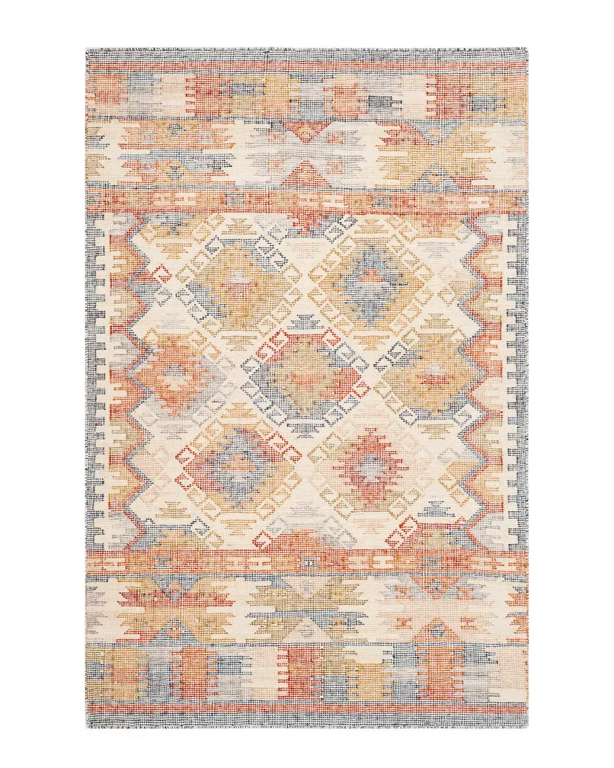 Canyon Hand-Woven Flat Weave Rug - Ivory, Wool