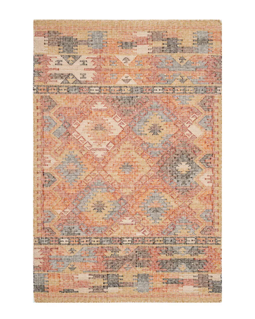 Canyon Hand-Woven Flat Weave Rug - Red, Wool