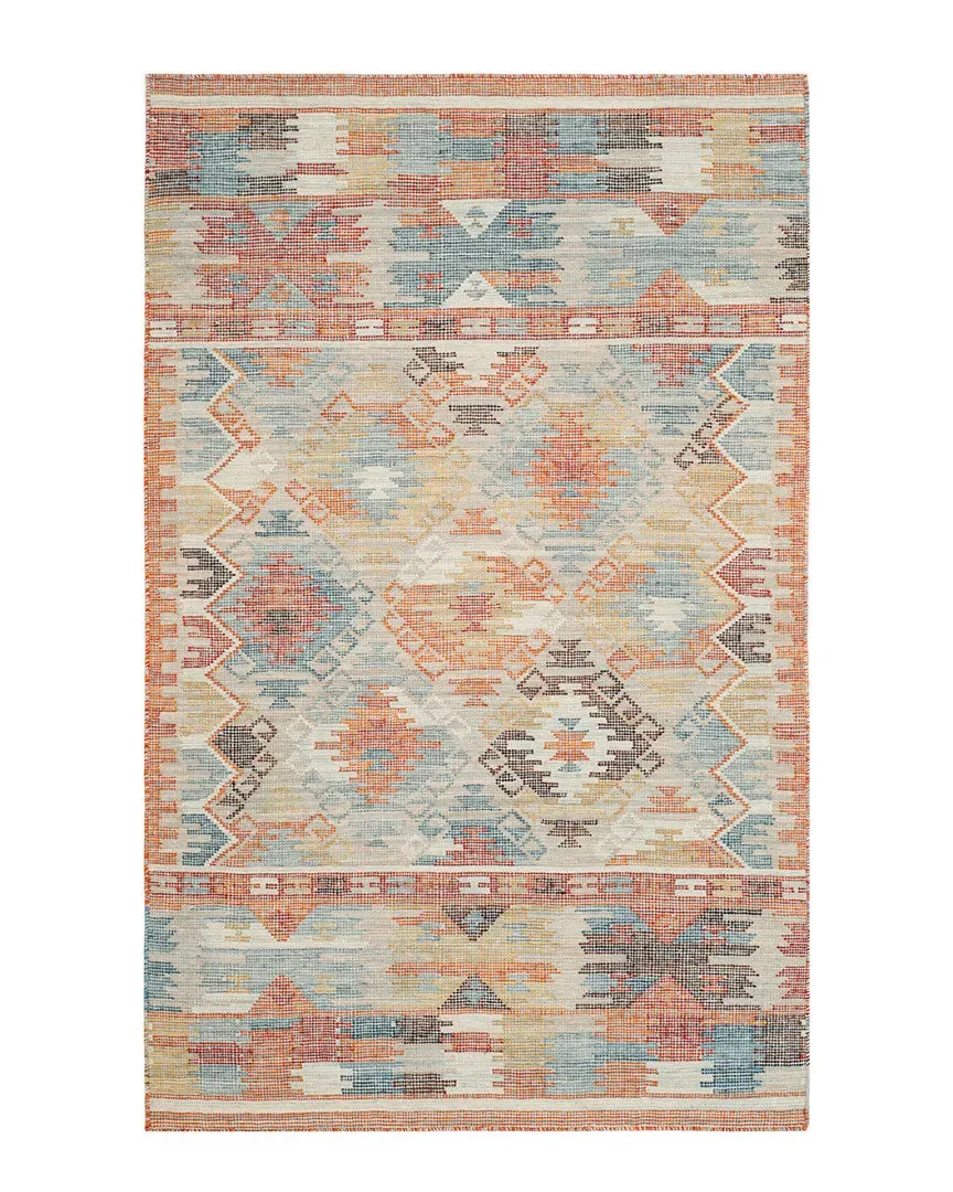 Canyon Hand-Woven Flat Weave Rug - Red, Wool