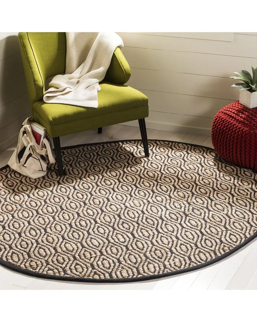 Cape Cod Hand-Woven Rug - Black, Jute