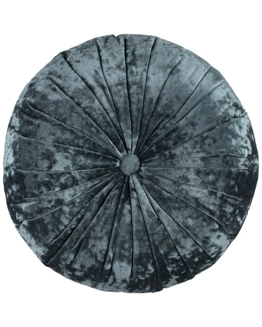 Caramia Round Throw Pillow - Blue, Polyester image