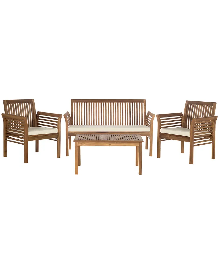 Carson 4pc Outdoor Patio Set - Teak, Acacia Wood image