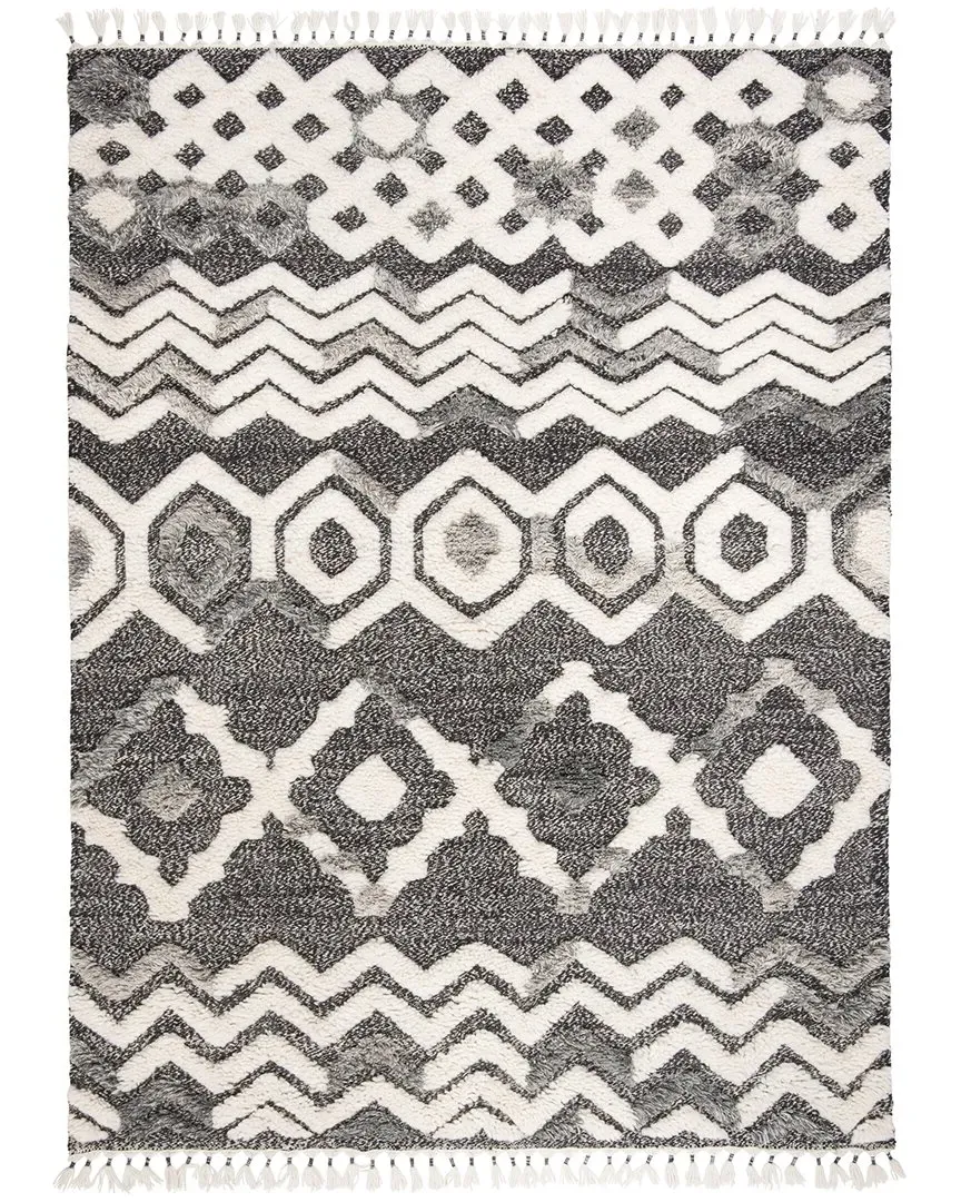 Casablanca Hand-Knotted Wool Rug - Black