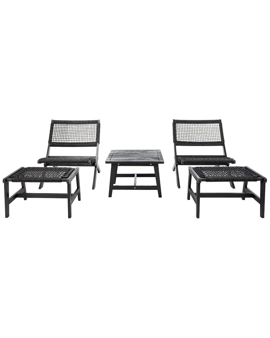 Casella 3-Piece Outdoor Set - Black, Acacia