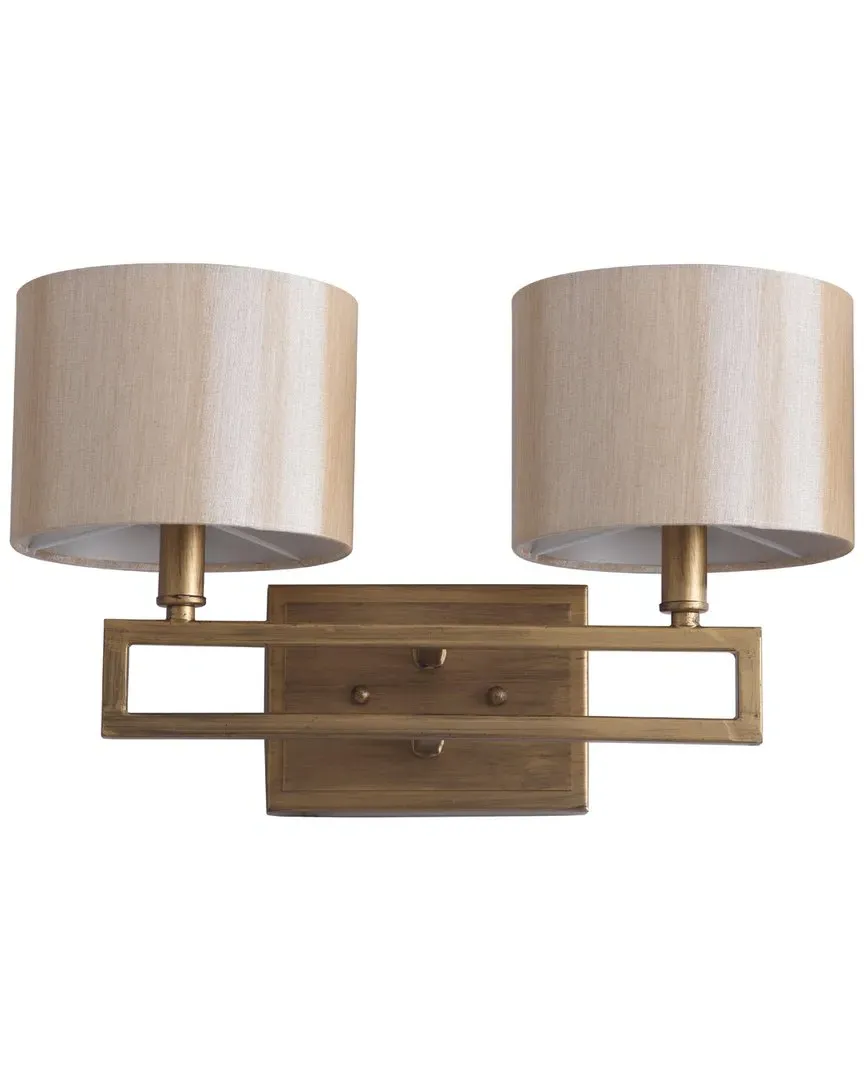 Catena Double Light Sconce - Antique Gold, Steel image