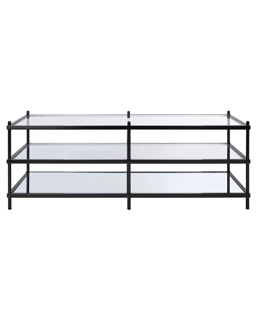 Cathal 3-Tier Coffee Table - Black, Glass image