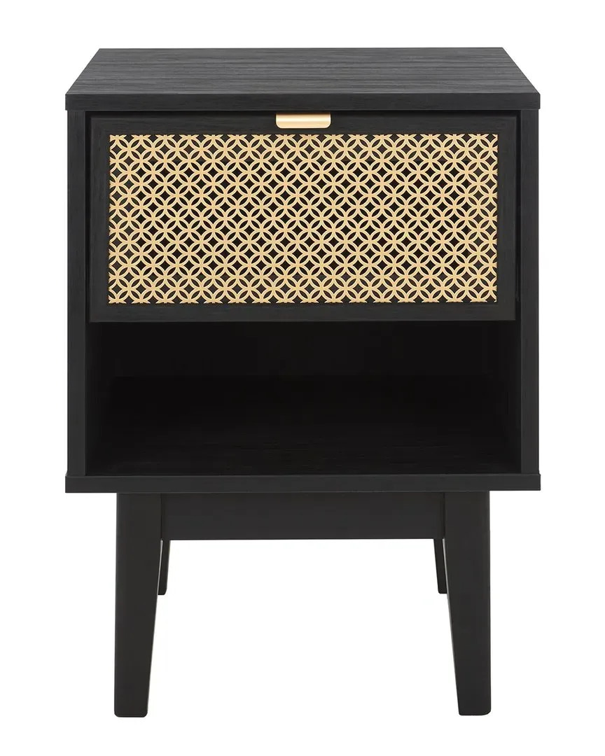 Ceu 1-Drawer Night Stand - Black, Wood