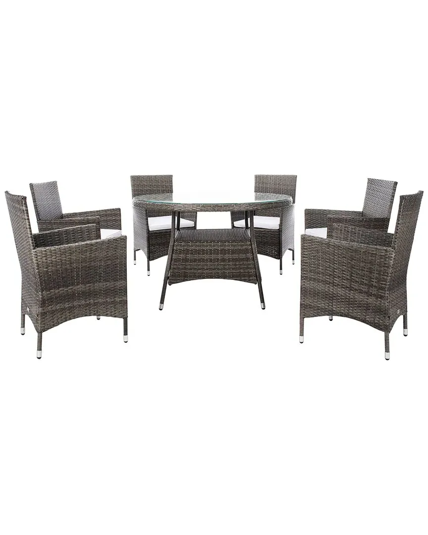 Challe Round Outdoor Dining Set - Grey, Wicker