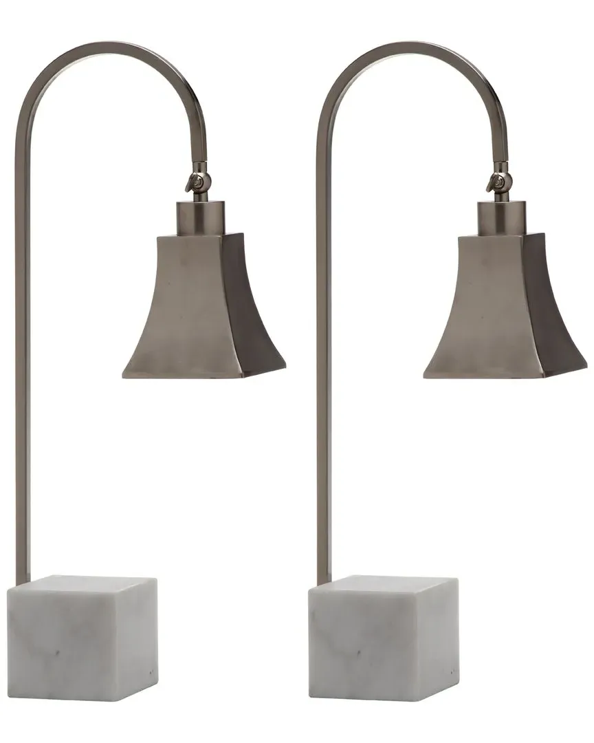 Charley 26in Desk Lamp - Nickel, Marble image