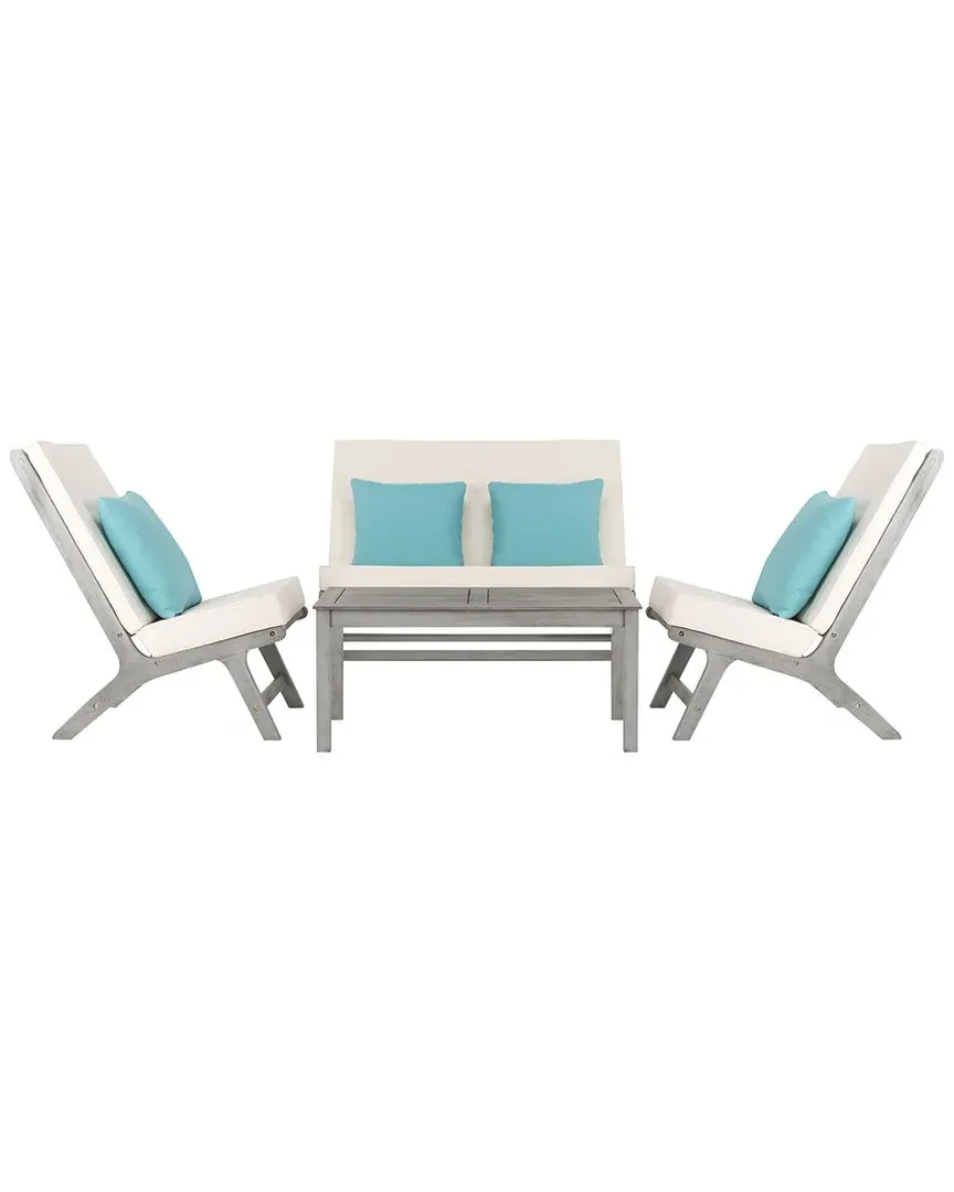 Chaston 4pc Outdoor Living Set - Grey, Wood