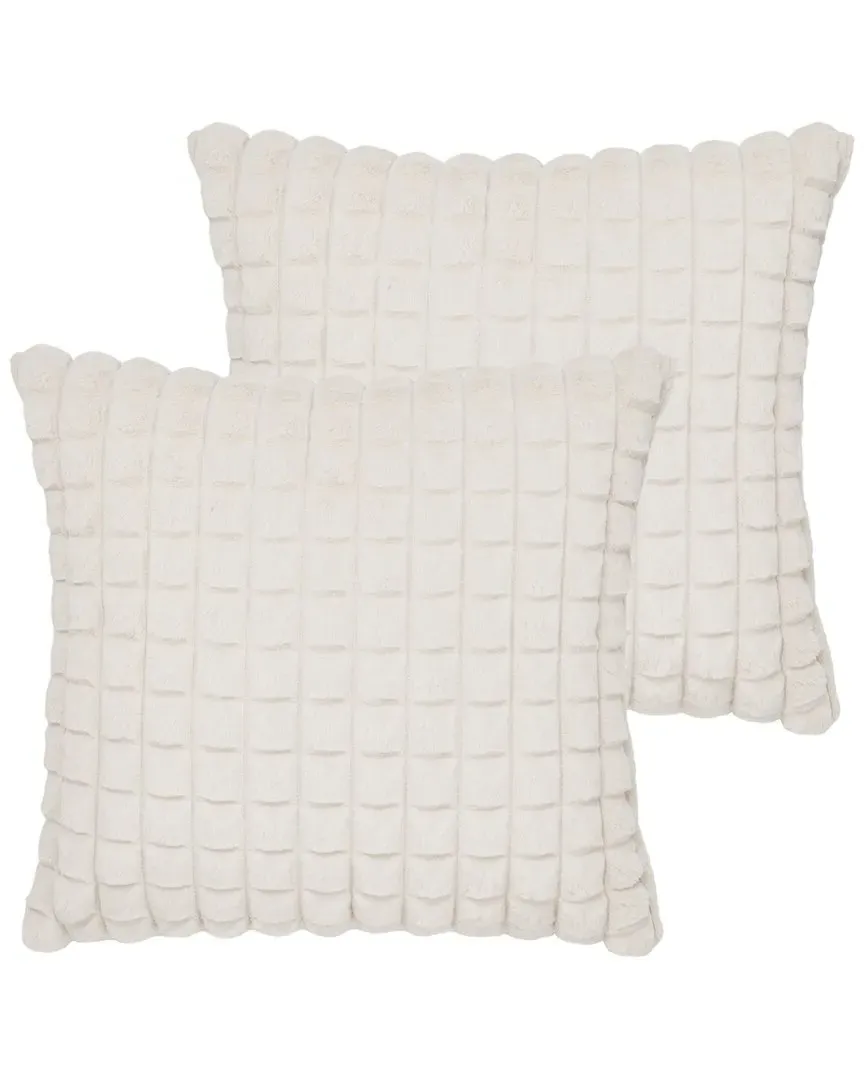 Chess Decorative Pillow Set - Beige, Faux Fur image