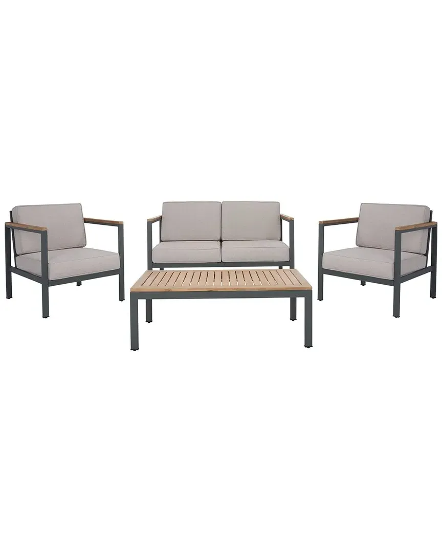 Chicopee 4-Piece Outdoor Living Set - Grey, Acacia Wood
