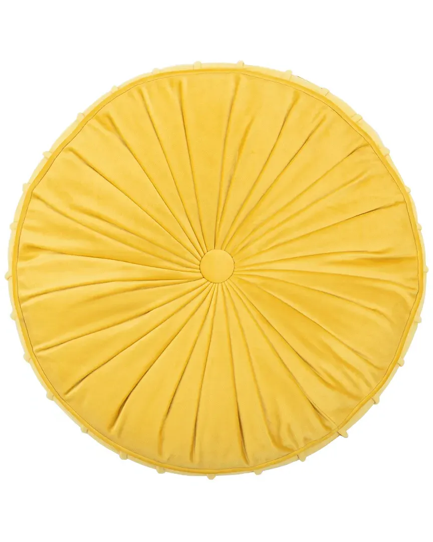 Clary Floor Pillow - Mustard, Polyester