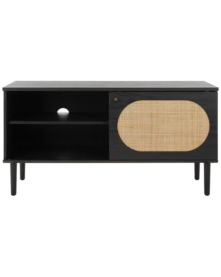 Claude 2-Shelf Media Stand with Storage - Black