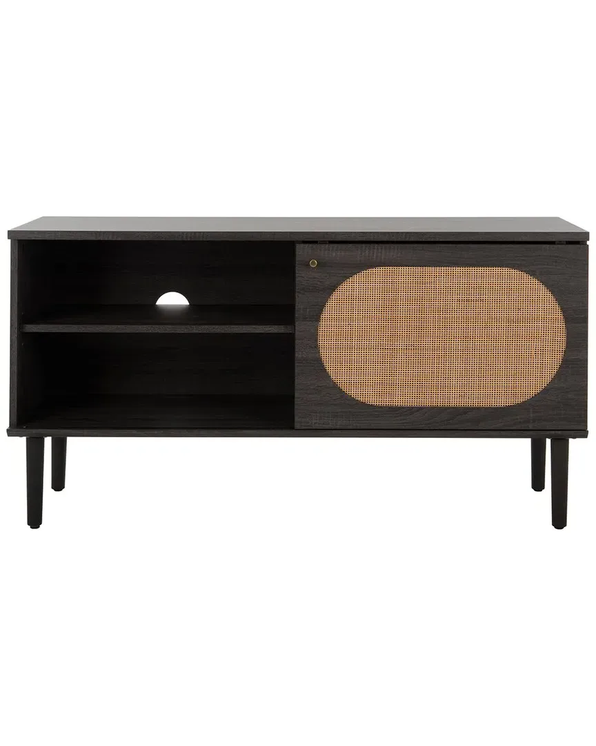 Claude 2-Shelf Media Stand with Storage - Black