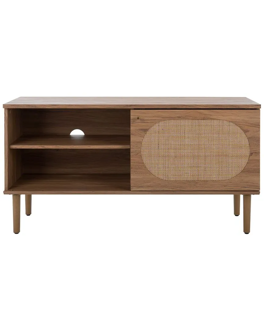 Claude 2-Shelf Media Stand with Storage - Brown image