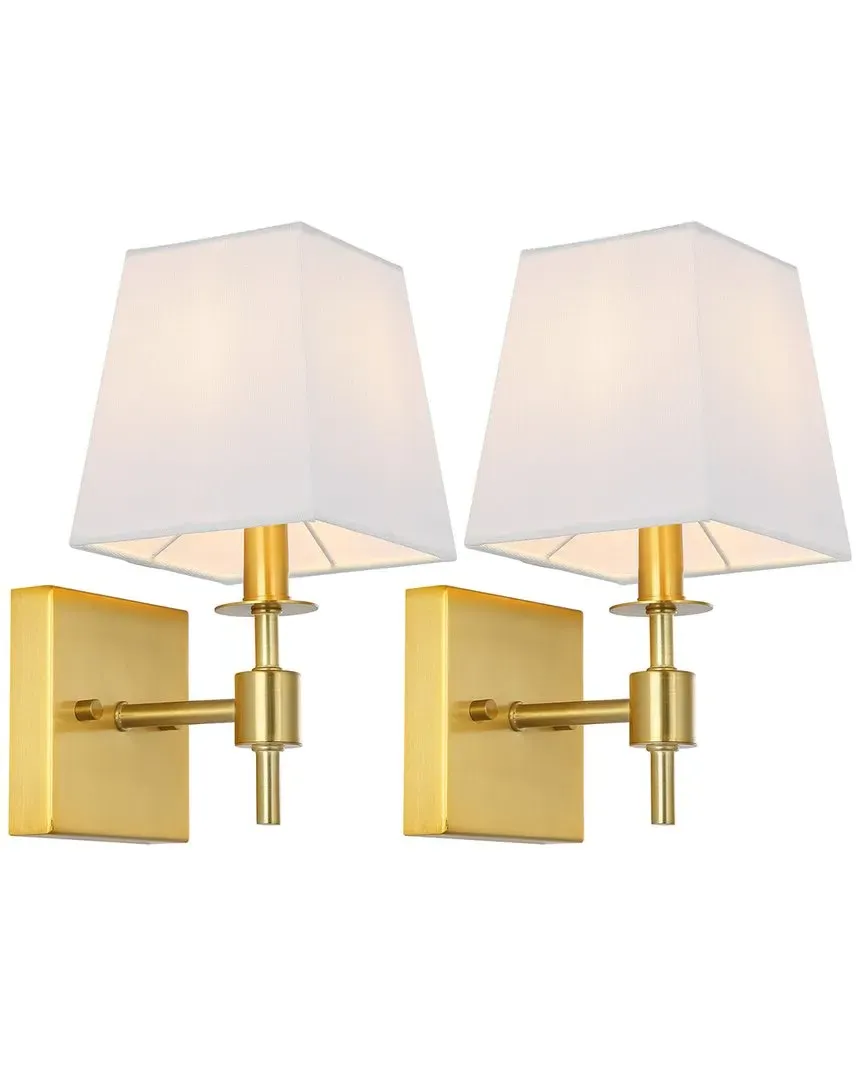 Clauren Set of 2 Wall Sconces - Brass image