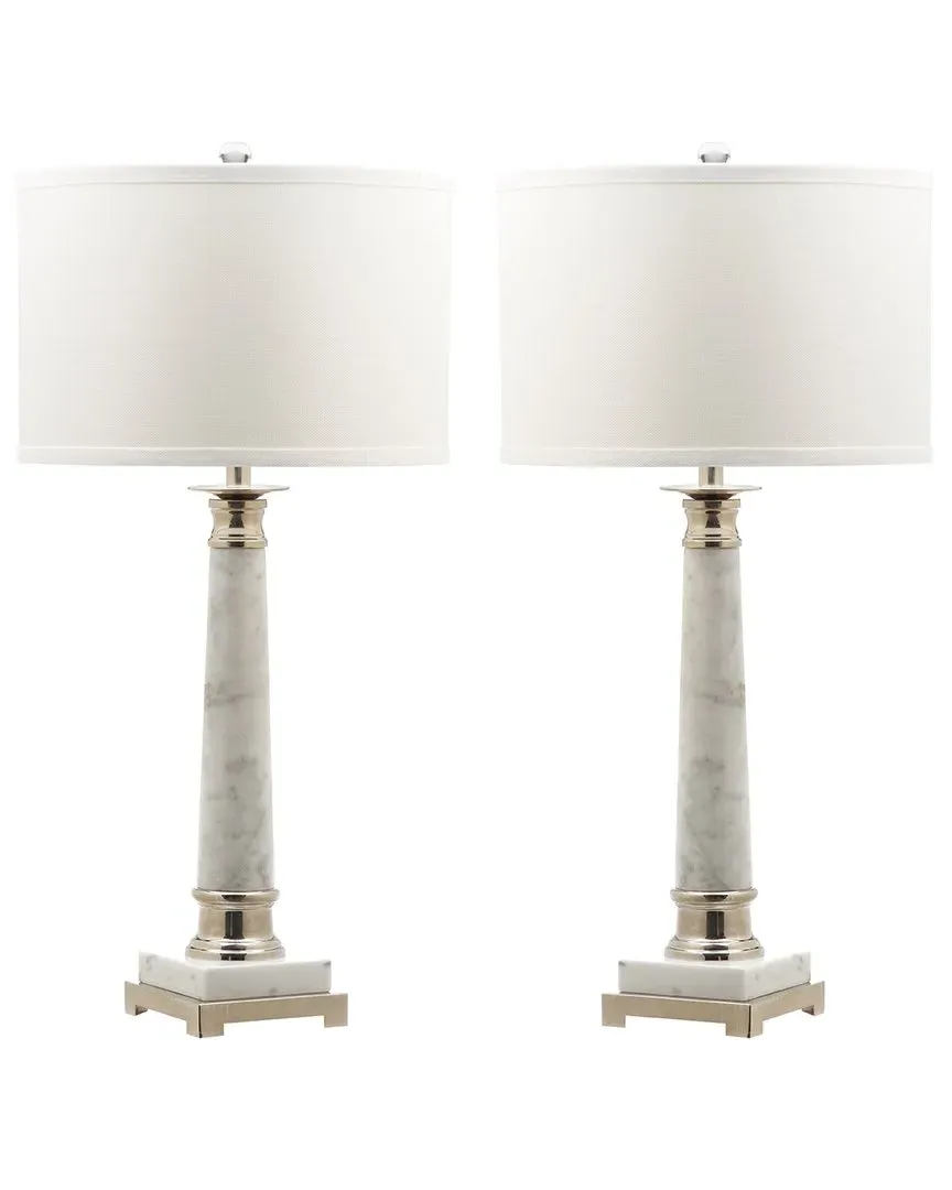 Colleen 31in Table Lamp - White, Marble image