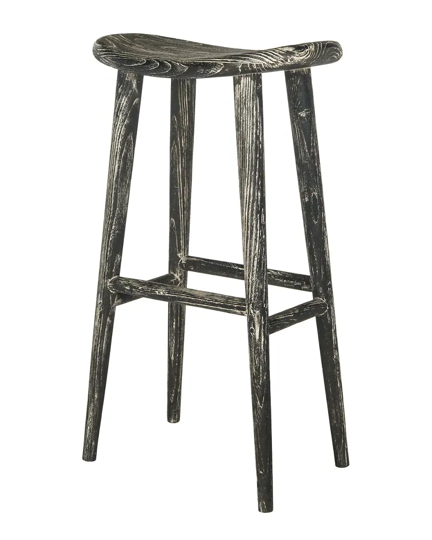 Colton Wood Bar Stool - Black, Sungkai Wood image