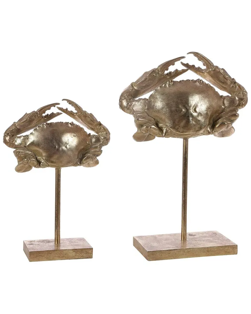 Conra Set of 2 Decorative Crabs - Gold, Polyresin