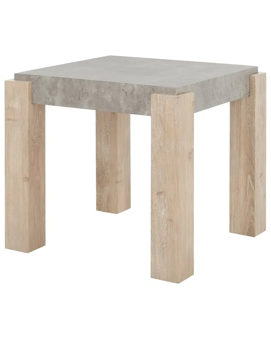Coromio End Table - Light Grey, Paper Veneer image