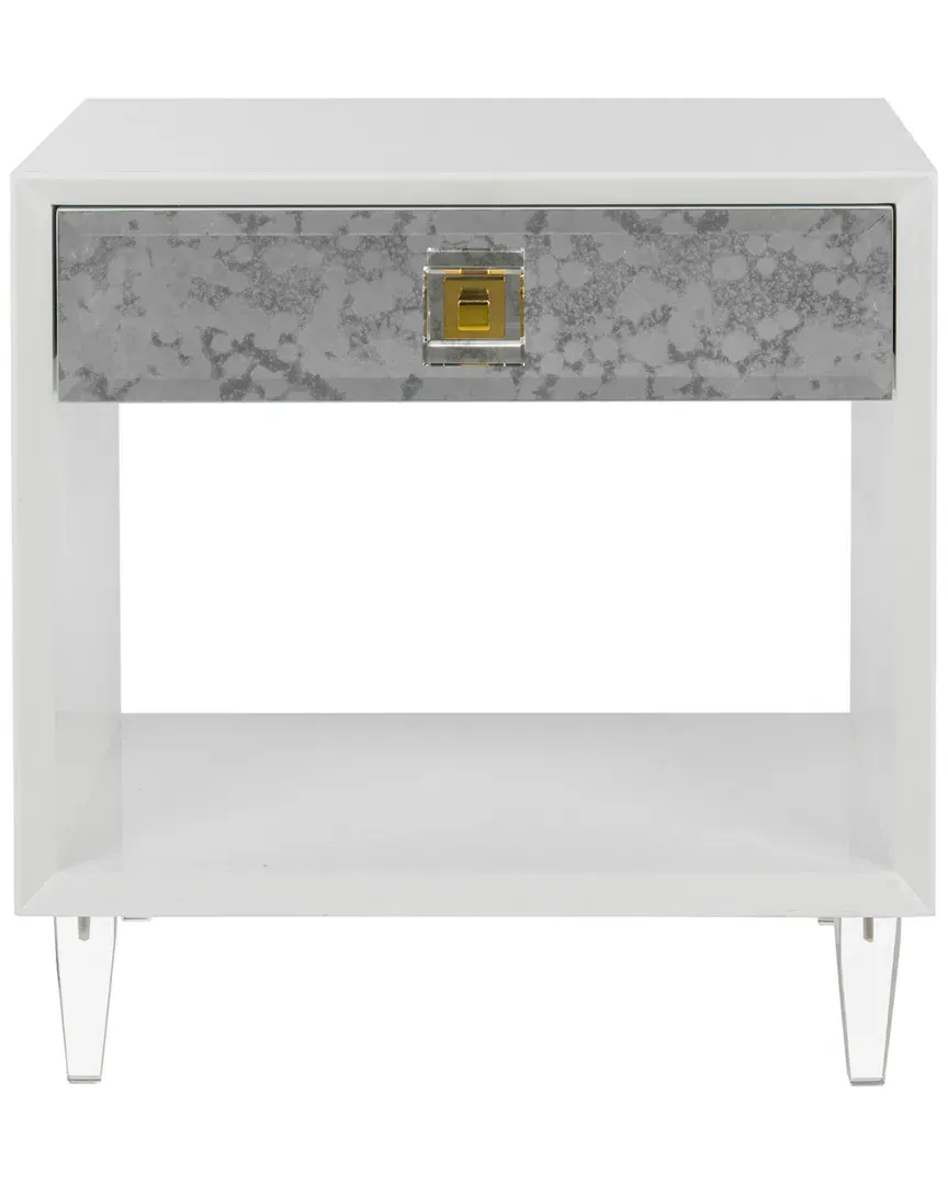 Arcelia Eglomise Side Table - White image