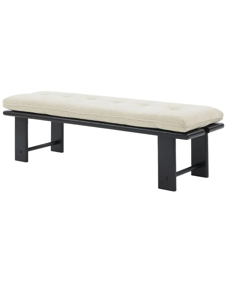 Bartolili Wood & Cushion Bench - Beige, Ashwood