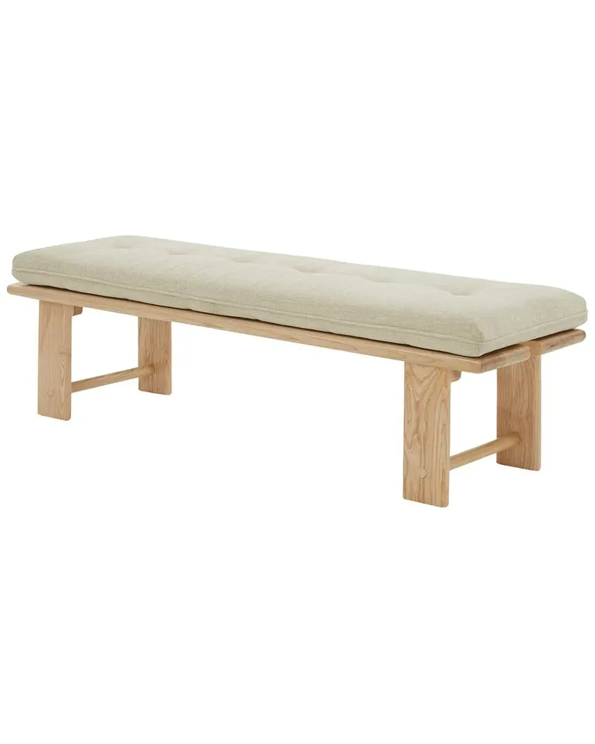 Bartolili Wood & Cushion Bench - Beige, Ashwood image