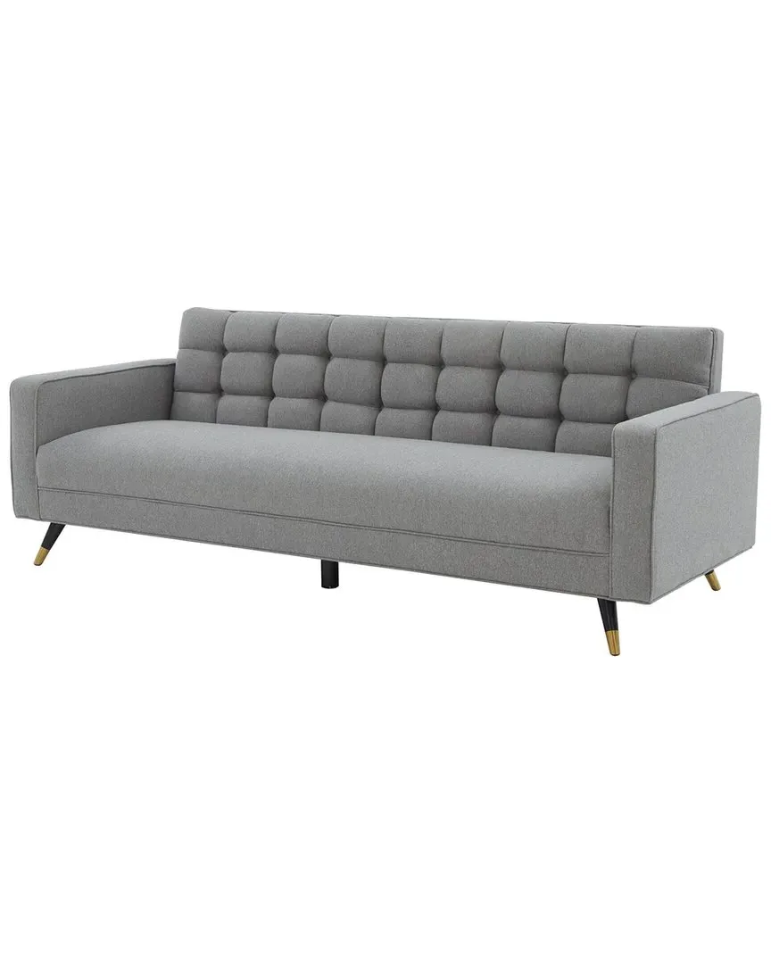 Bradson Tufted Back Sofa - Black, Linen